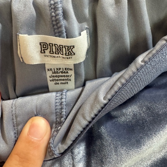 PINK Sleep Shorts Velour XS baby blue - Picture 3 of 5